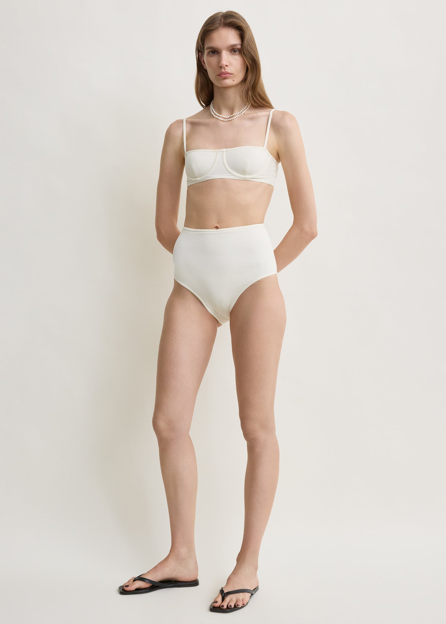 High bikini bottoms ecru