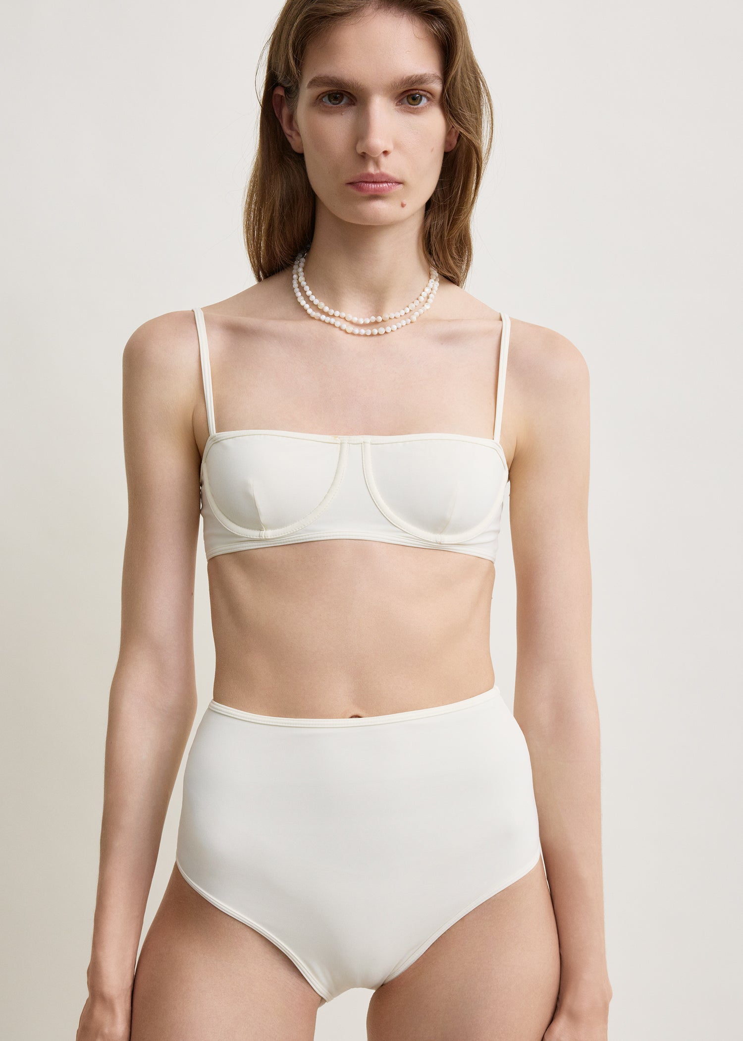 High bikini bottoms ecru