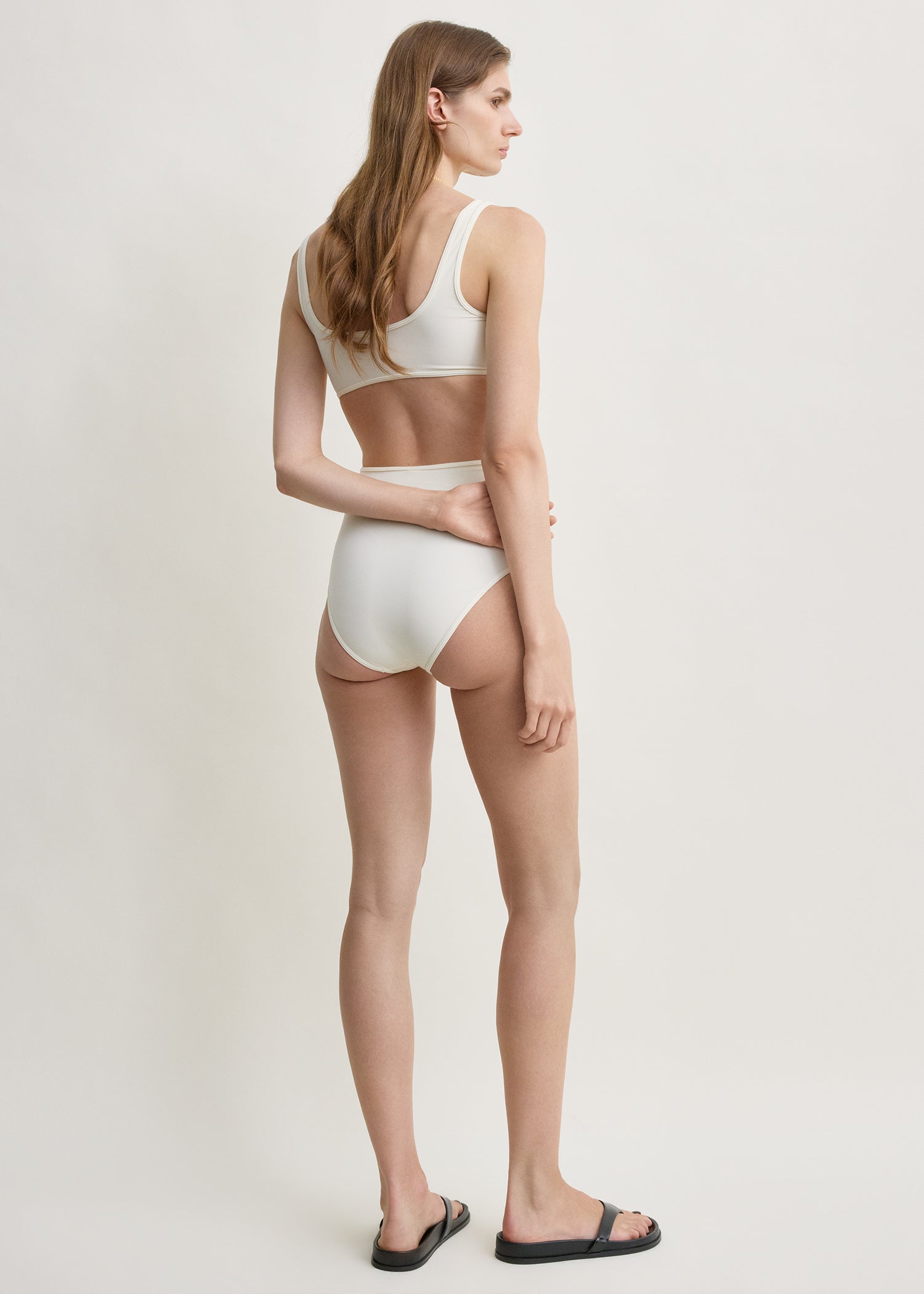U-neck bikini top ecru