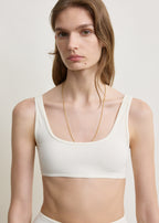 U-neck bikini top ecru