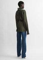Slouch blouse dark green
