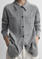 Cashmere shirt grey melange