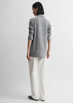 Cashmere shirt grey melange