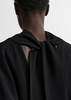 Cowl neck blouse black
