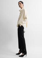 Cowl neck blouse ecru