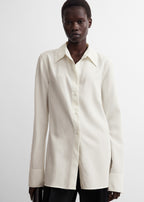 Lightweight wool shirt ecru