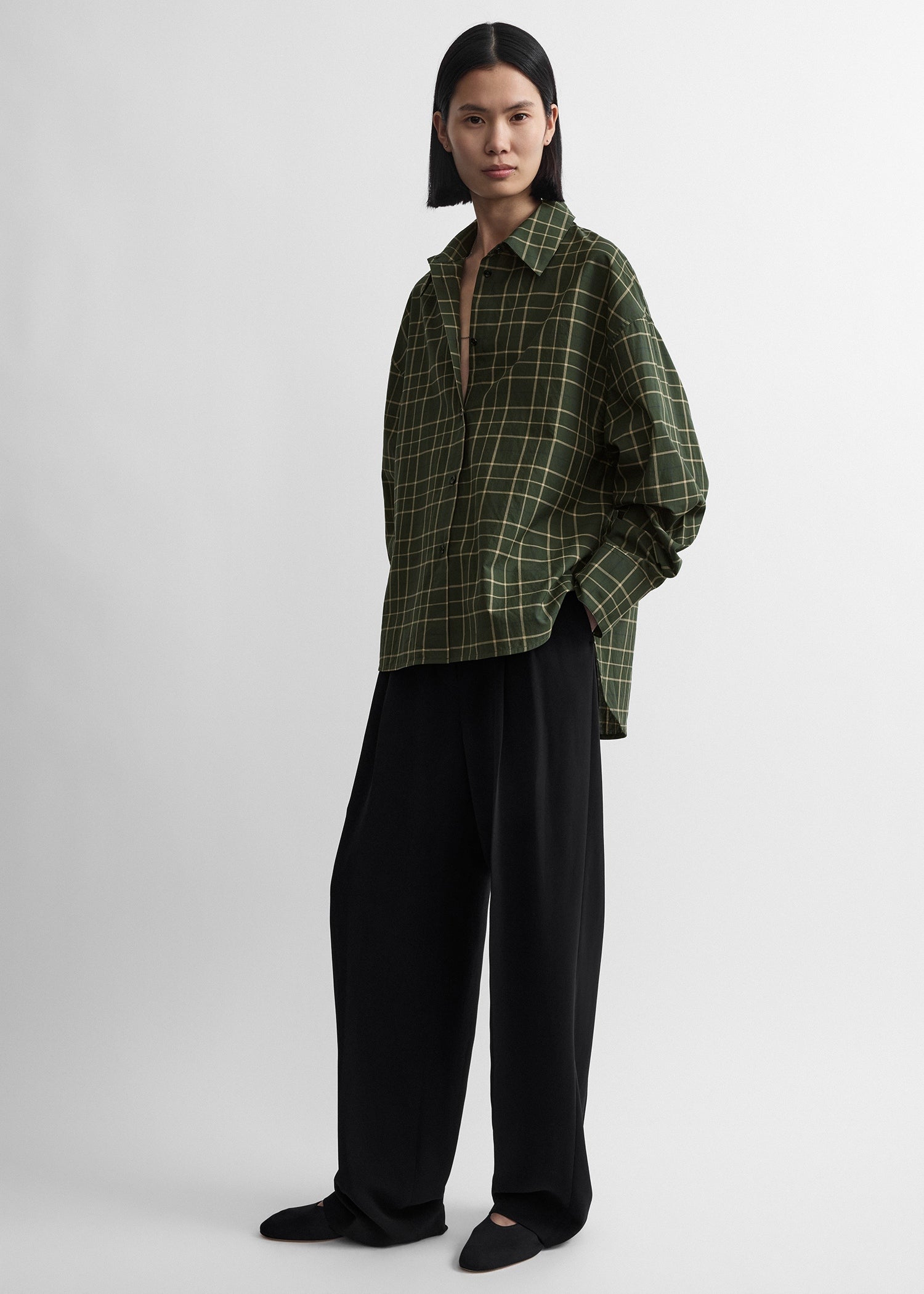 Boxy shirt pine/popcorn