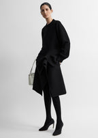 Asymmetric cashmere knit black