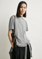 Classic tee mid grey melange