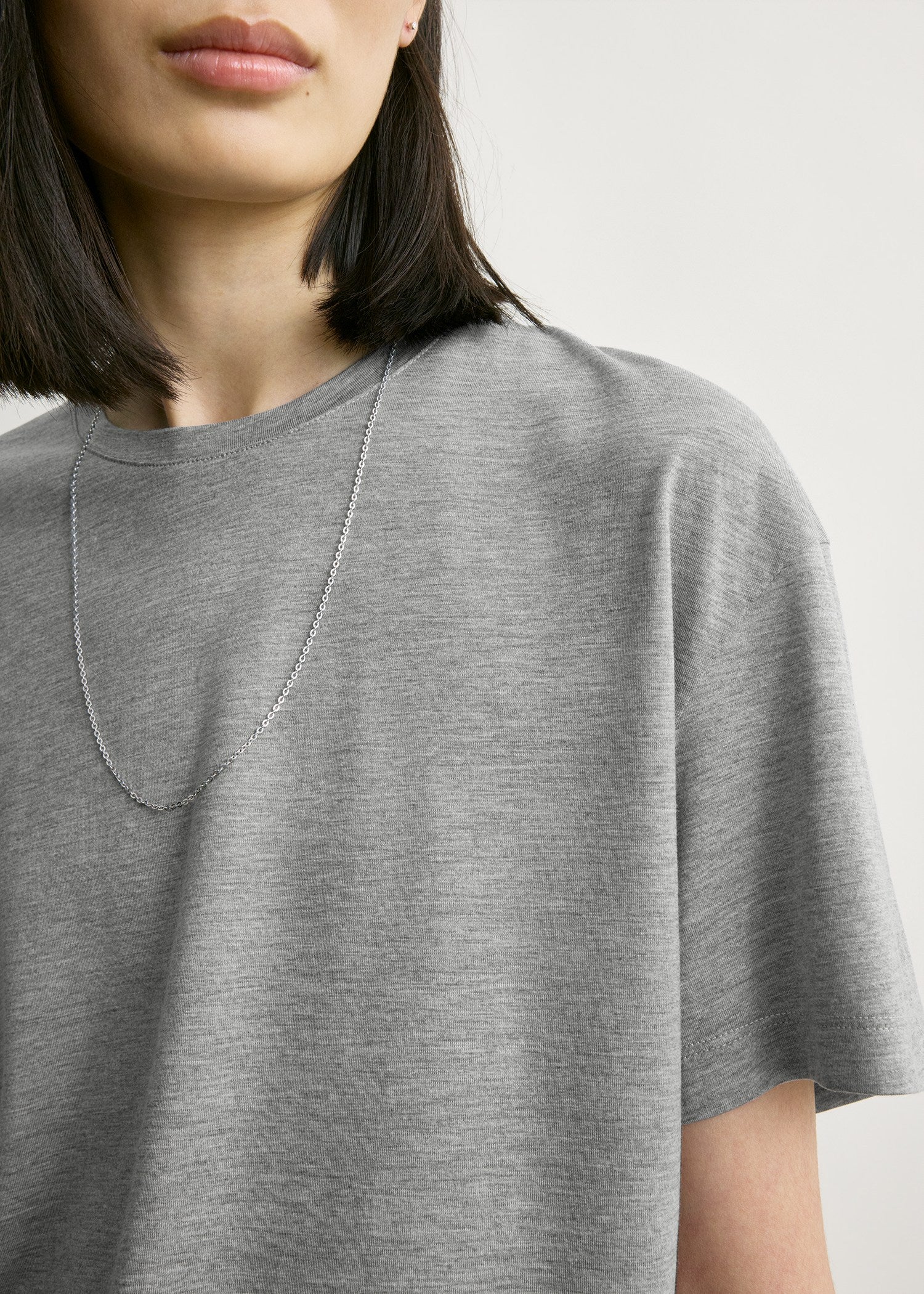 Classic tee mid grey melange