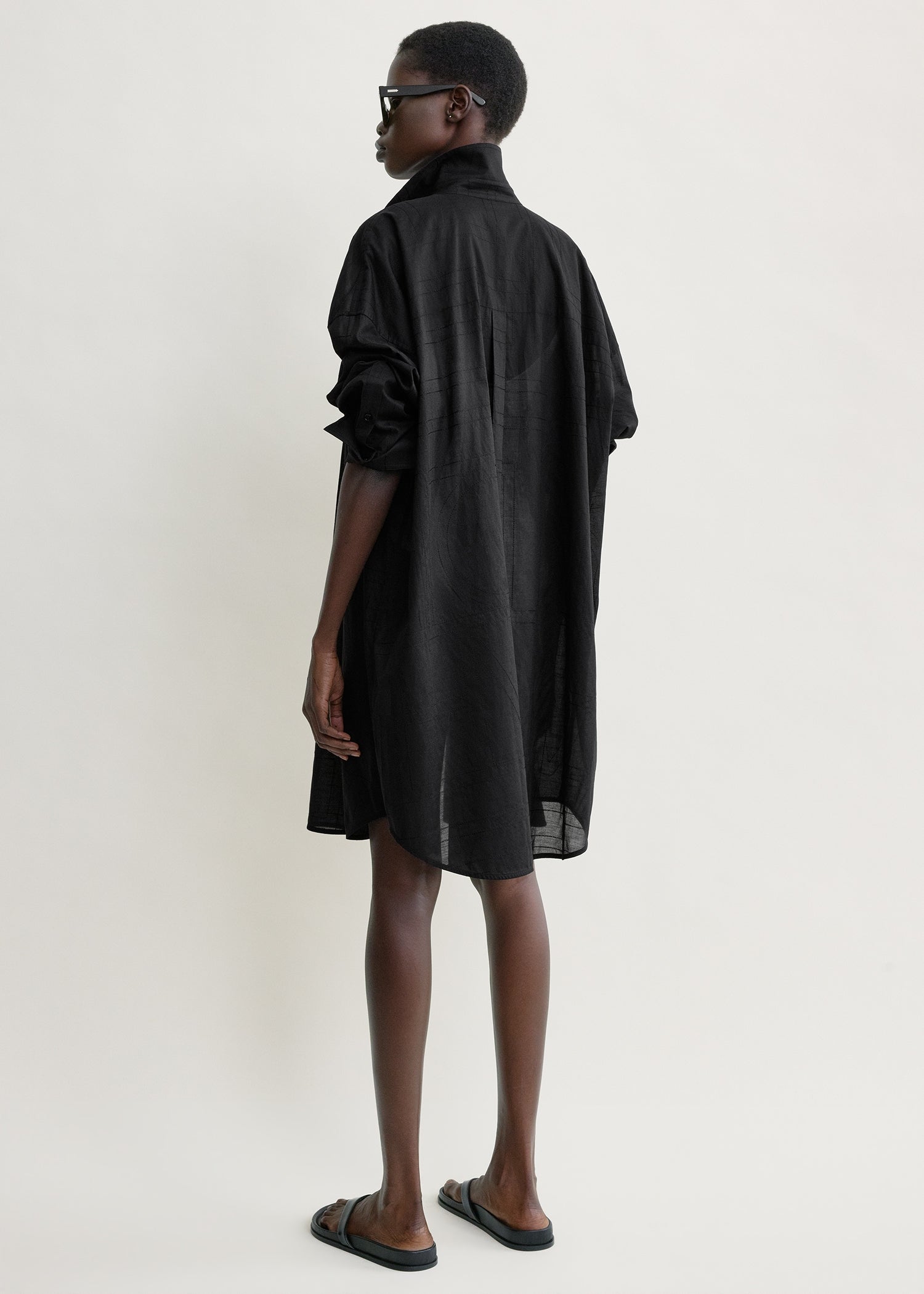 Long summer shirt black