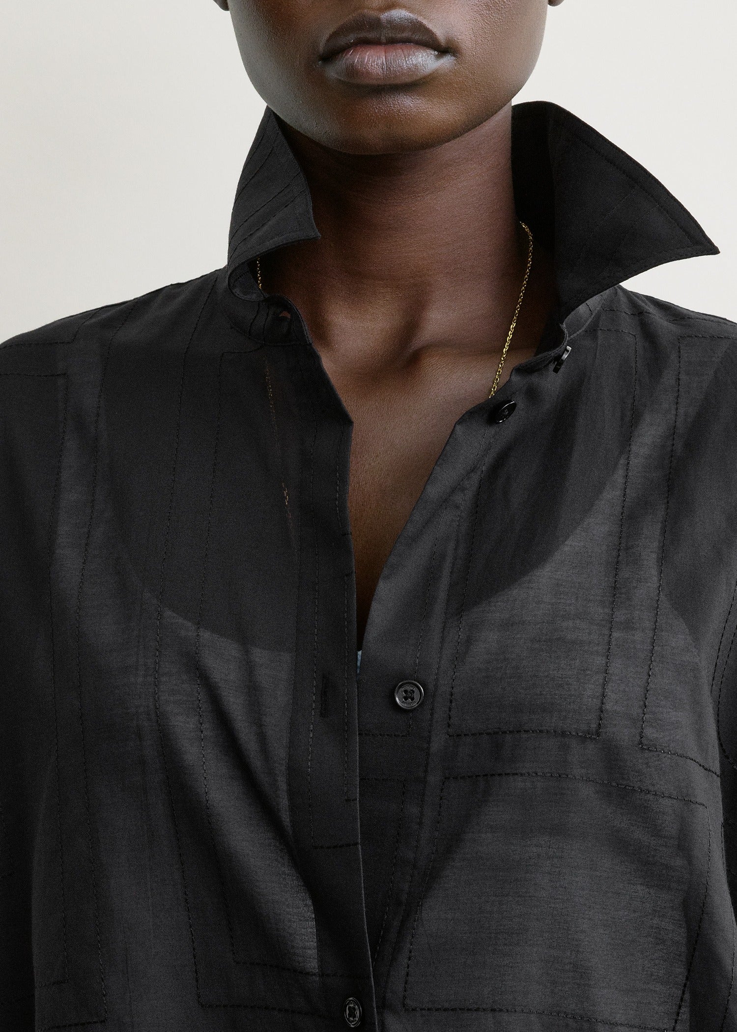 Long summer shirt black