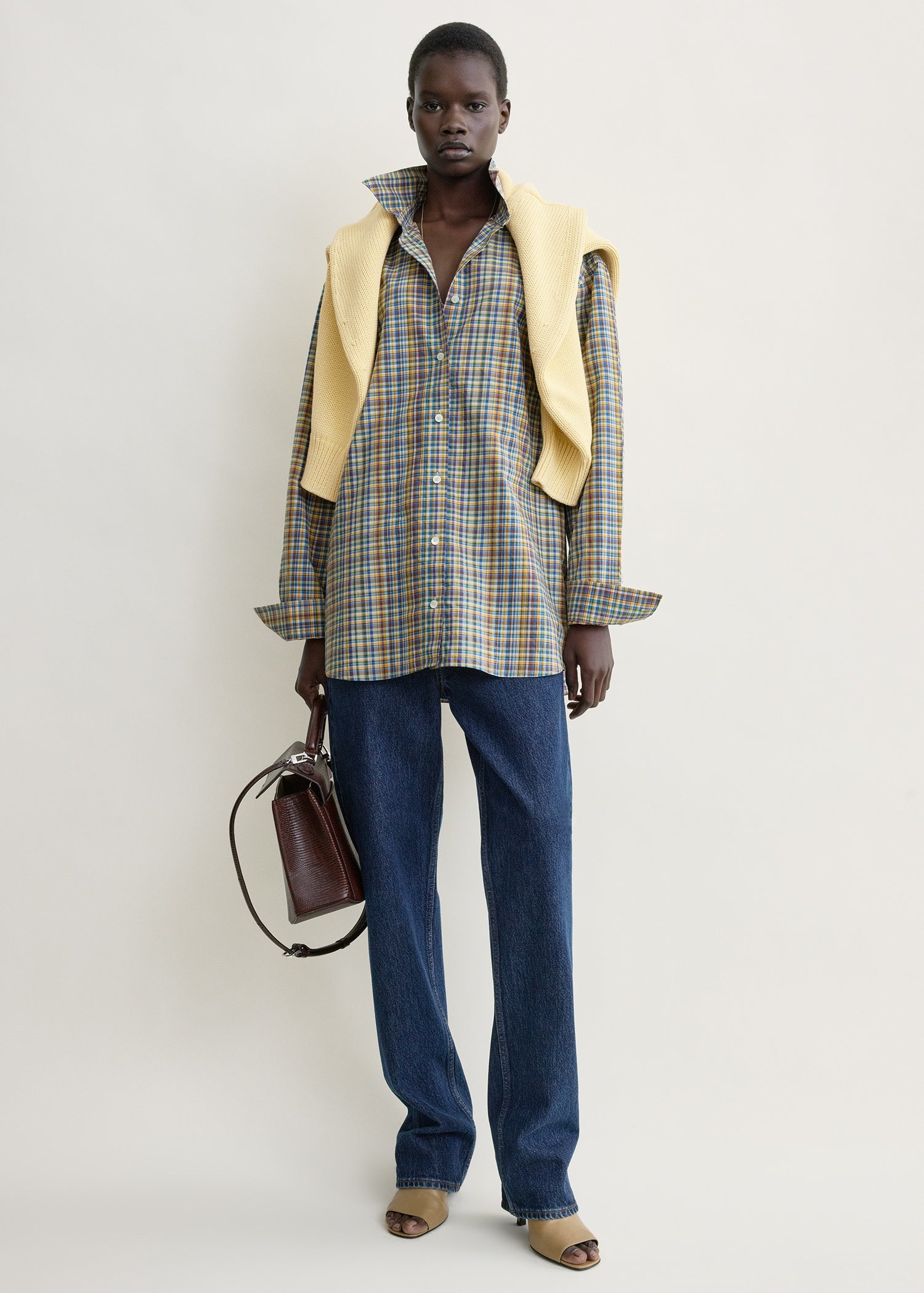 Classic check shirt blue/orange