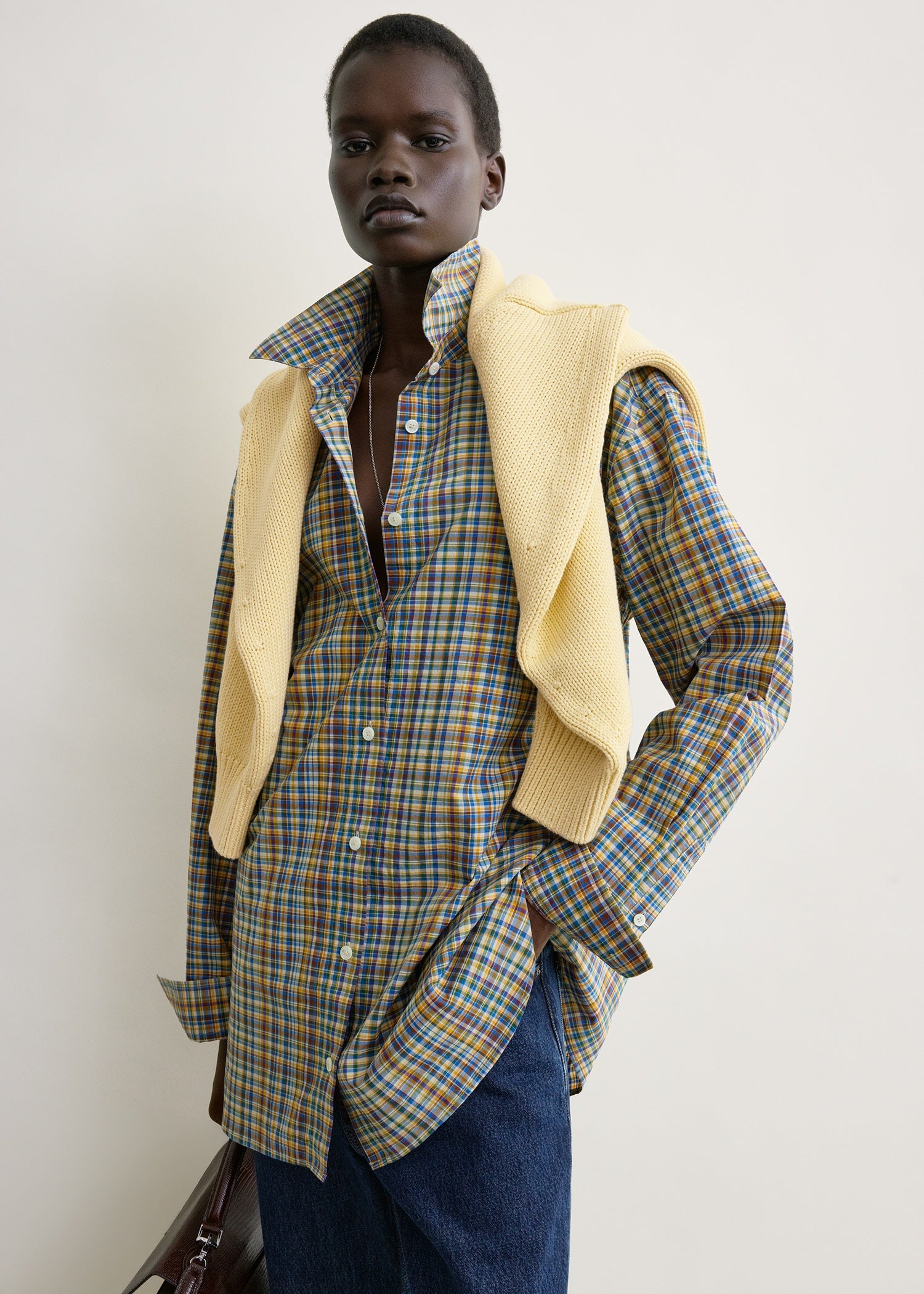 Classic check shirt blue/orange