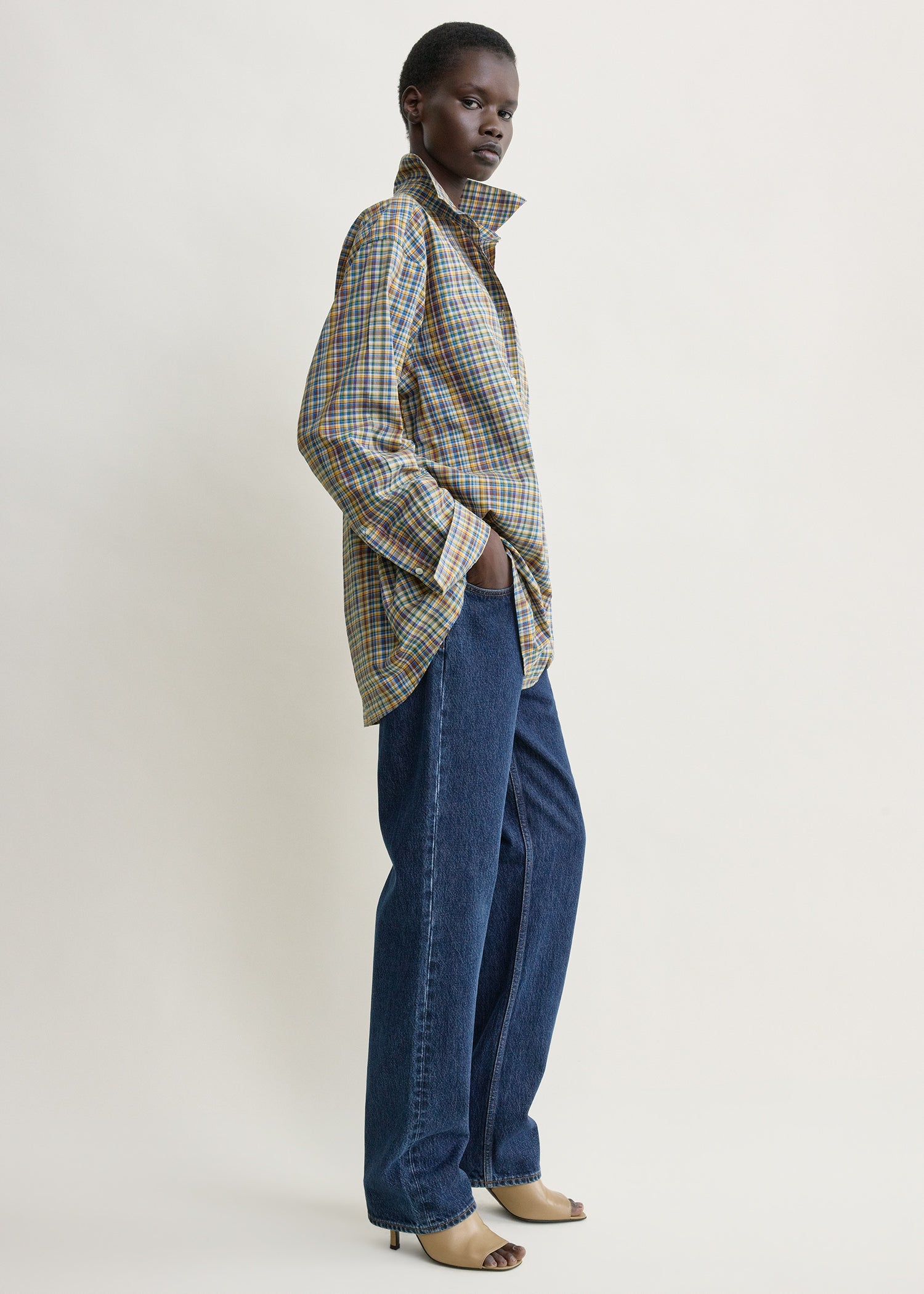 Classic check shirt blue/orange