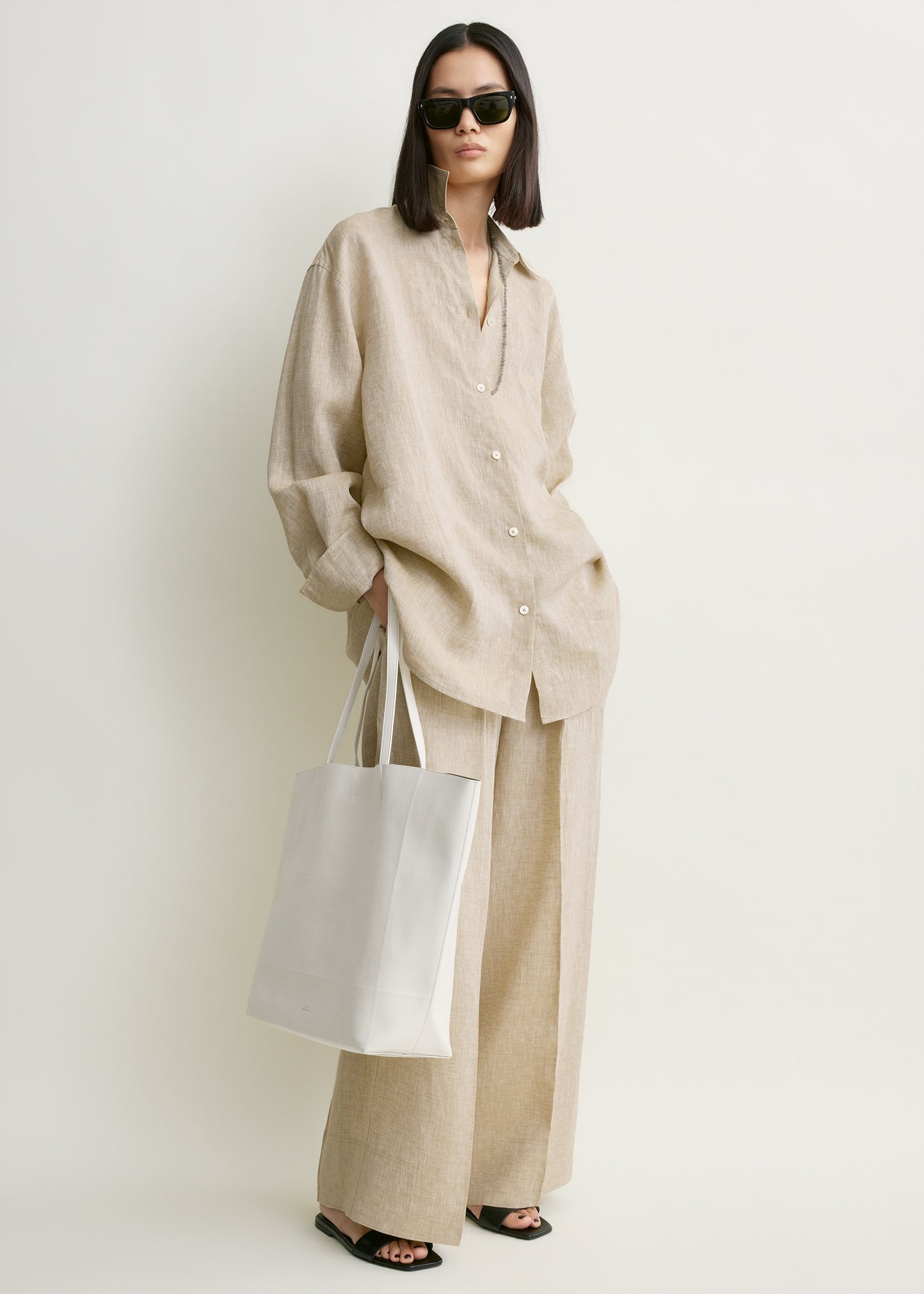 Oversized summer shirt natural