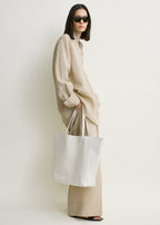Oversized summer shirt natural