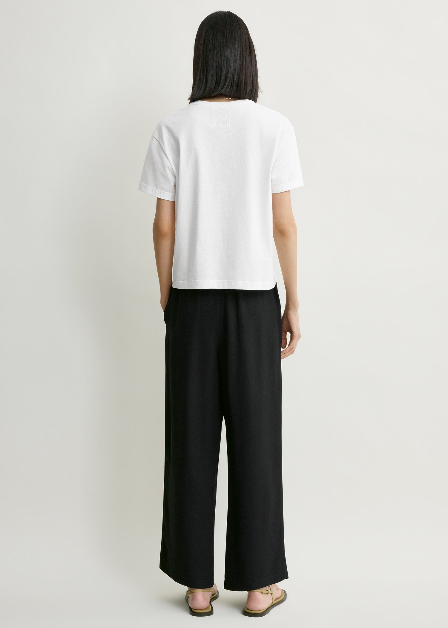 Classic embroidered tee optic white