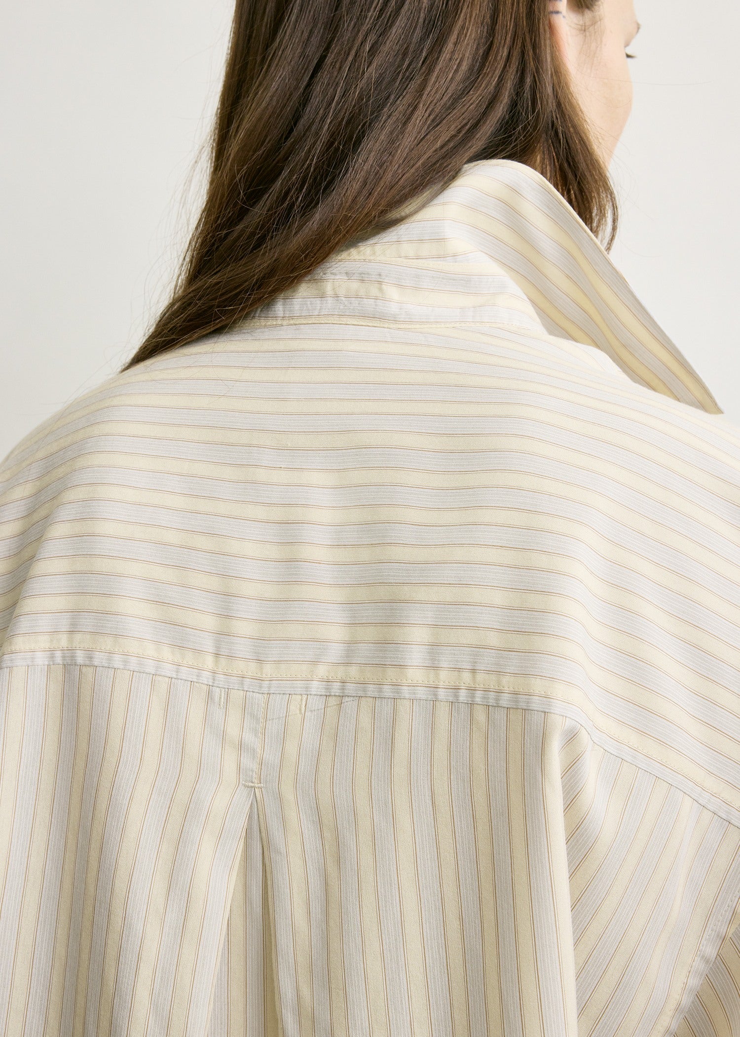Oversized striped shirt yellow/sky