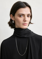 Draped scarf blouse black