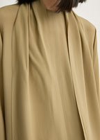 Draped scarf blouse desert