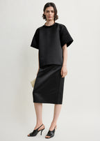 Duchess satin tee black