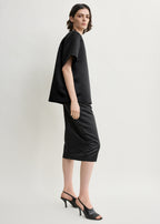 Duchess satin tee black