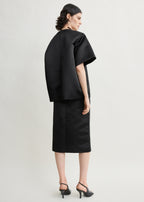 Duchess satin tee black