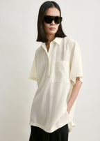 Fluid polo shirt ecru