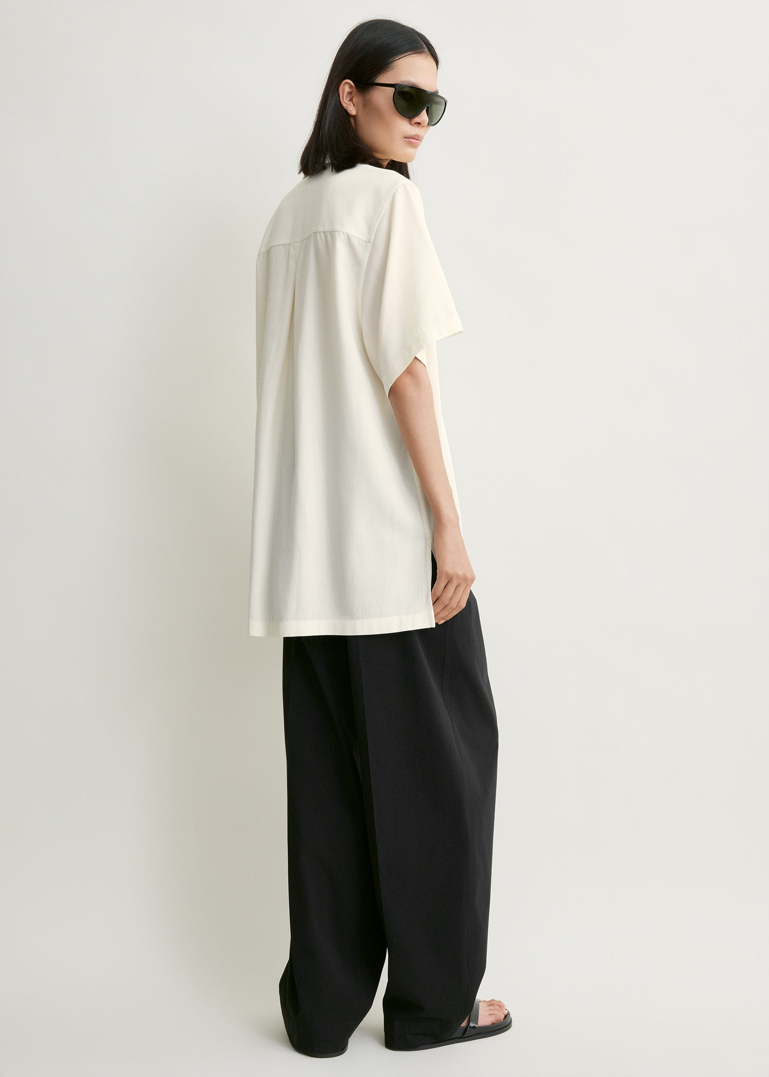 Fluid polo shirt ecru