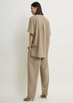 Fluid polo shirt overcast beige