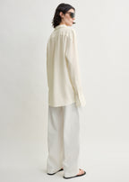 Silk crepe shirt off-white