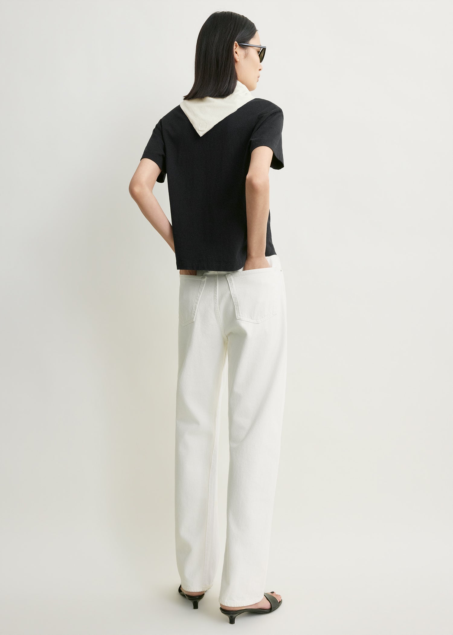 Scarf tee black/ecru