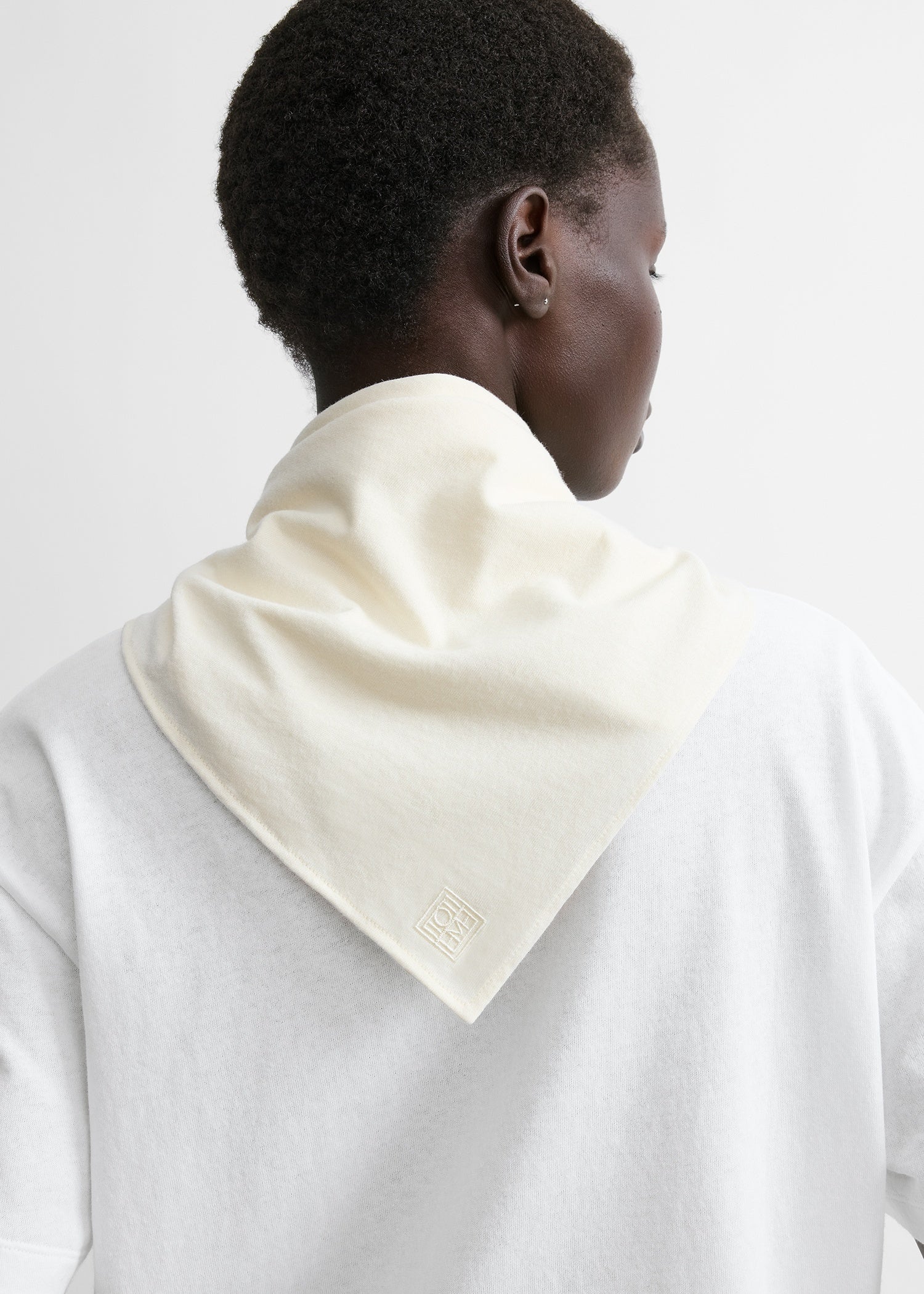 Scarf tee white/ecru