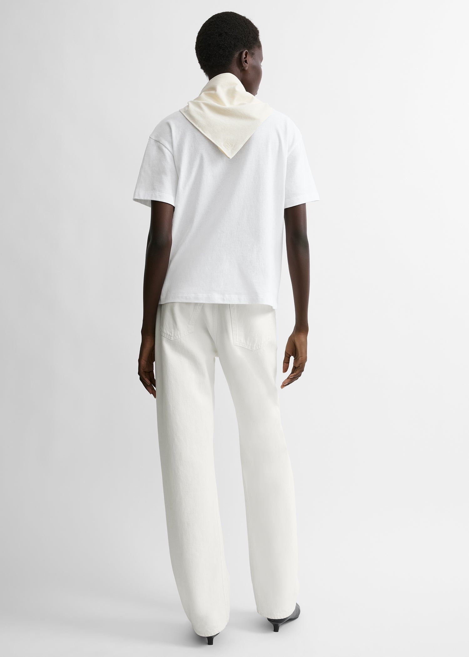 Scarf tee white/ecru