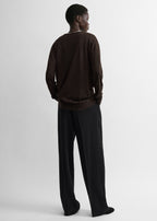Fine v-neck knit fondante