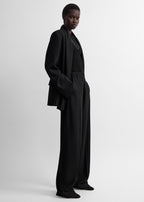 High-waist trousers black