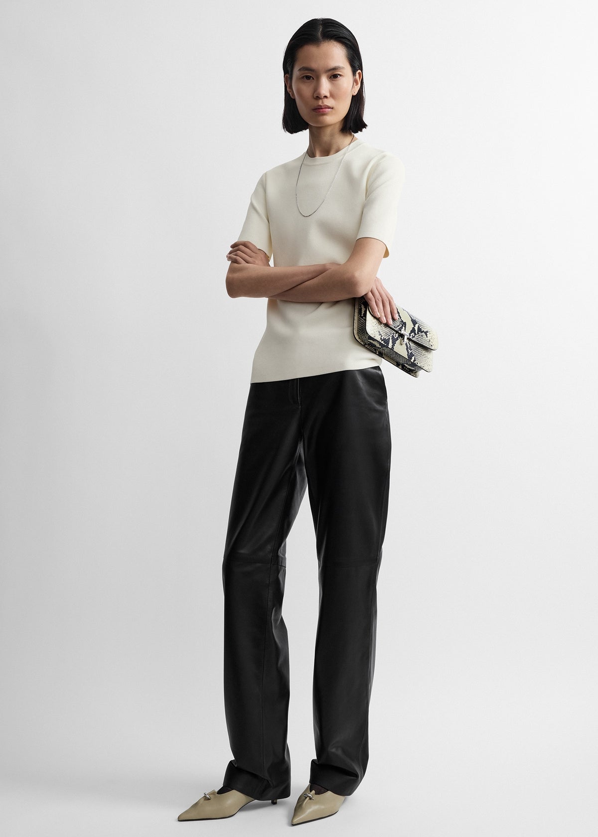 Easy leather trousers black