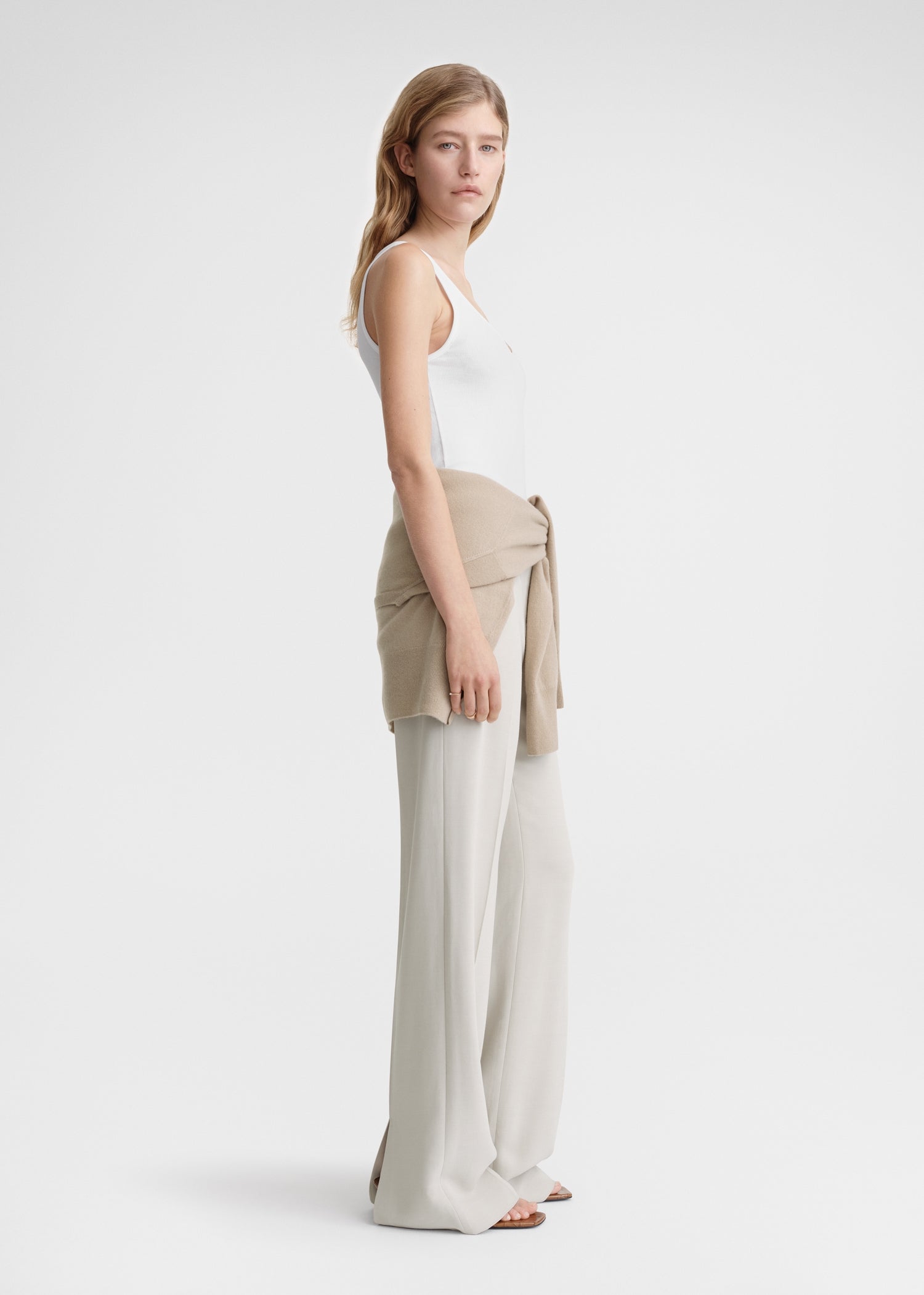 トーテム TOTEME 18SS ブラウス ギャザースリーブTOP 半袖 S 白 Toteme Oversized Summer Top in White | FWRD