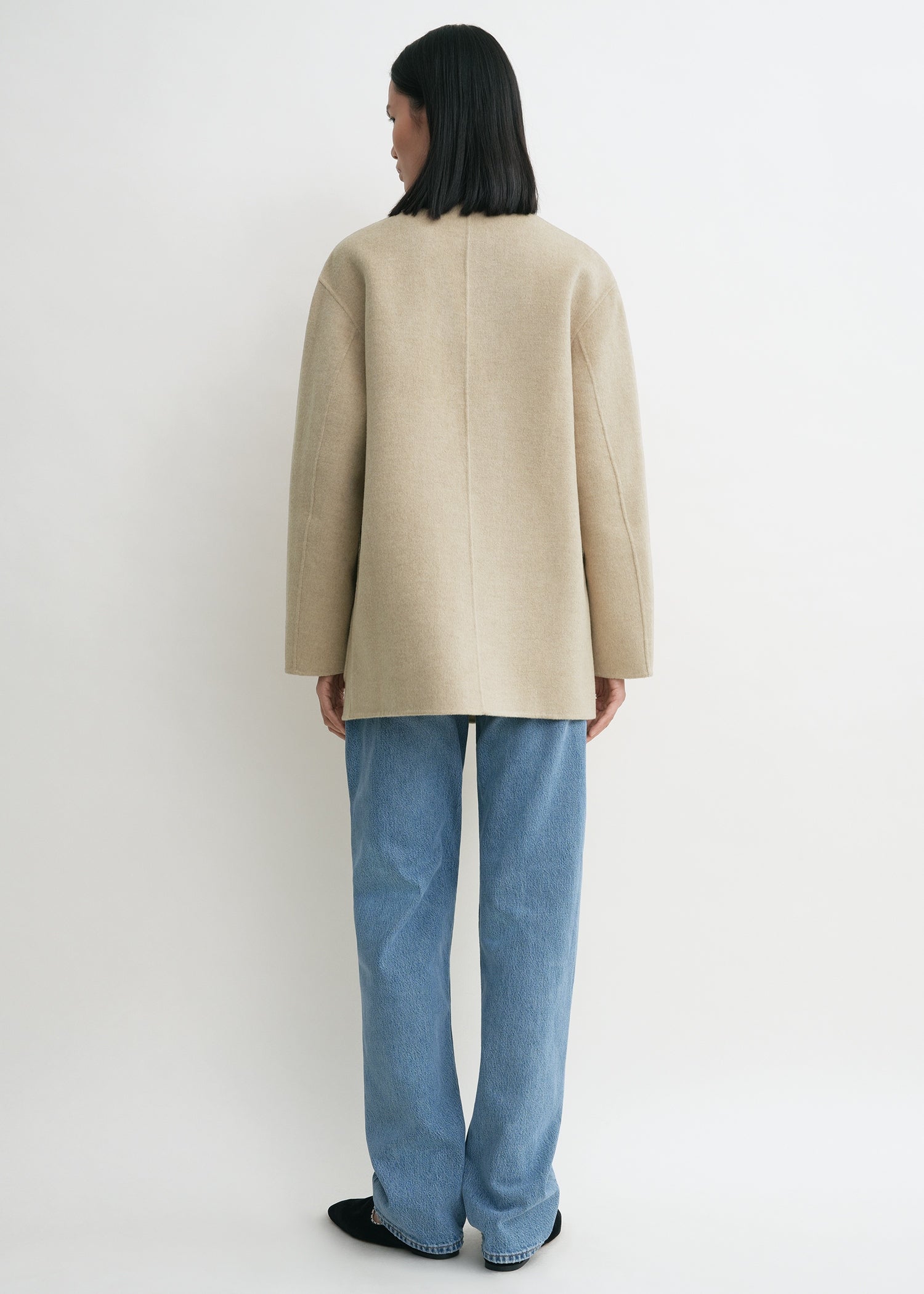 Patch pocket doublé jacket fawn melange