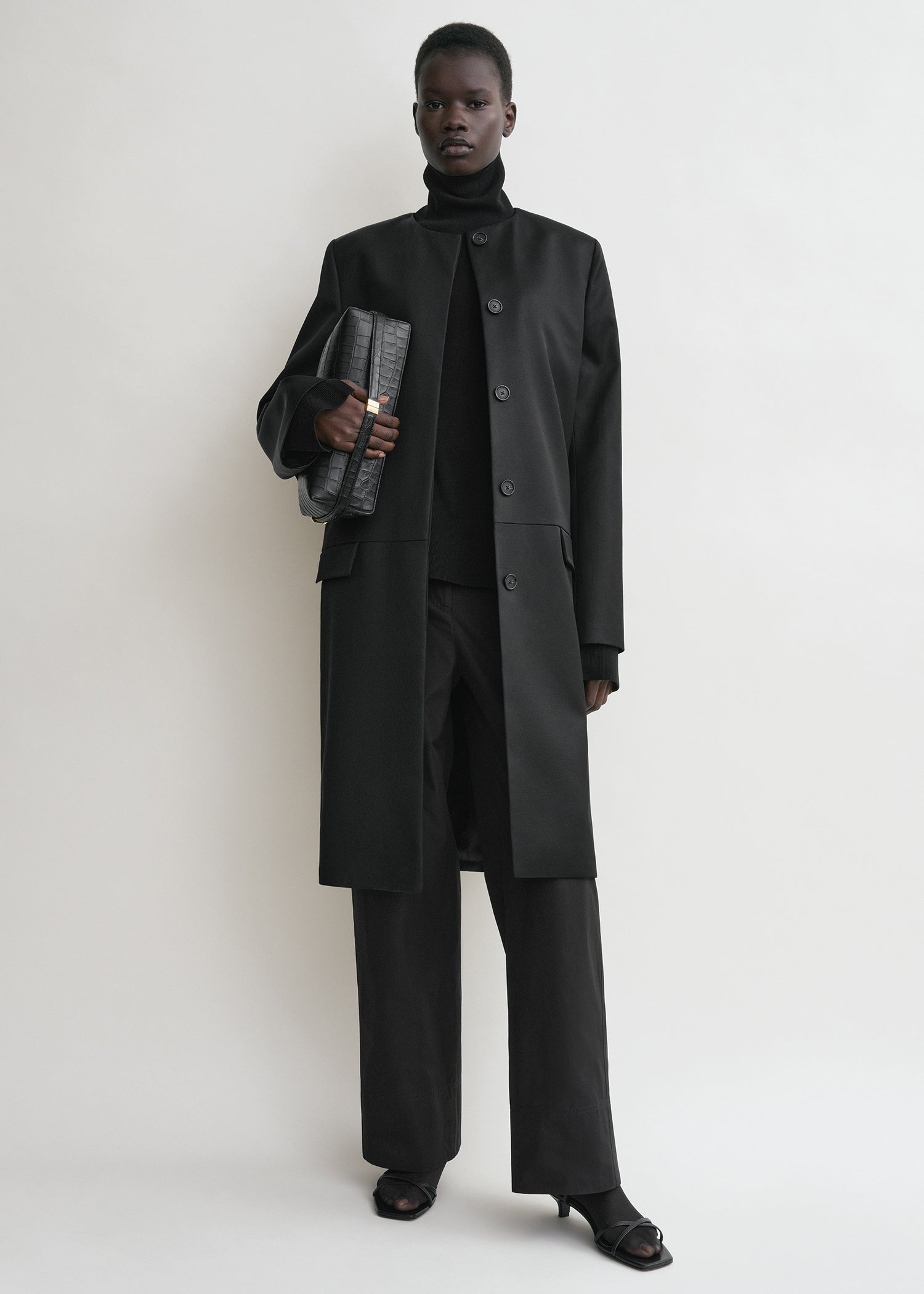 Chintz coat black