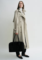 Suede day tote black