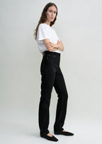 High slim denim black