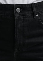 High slim denim black