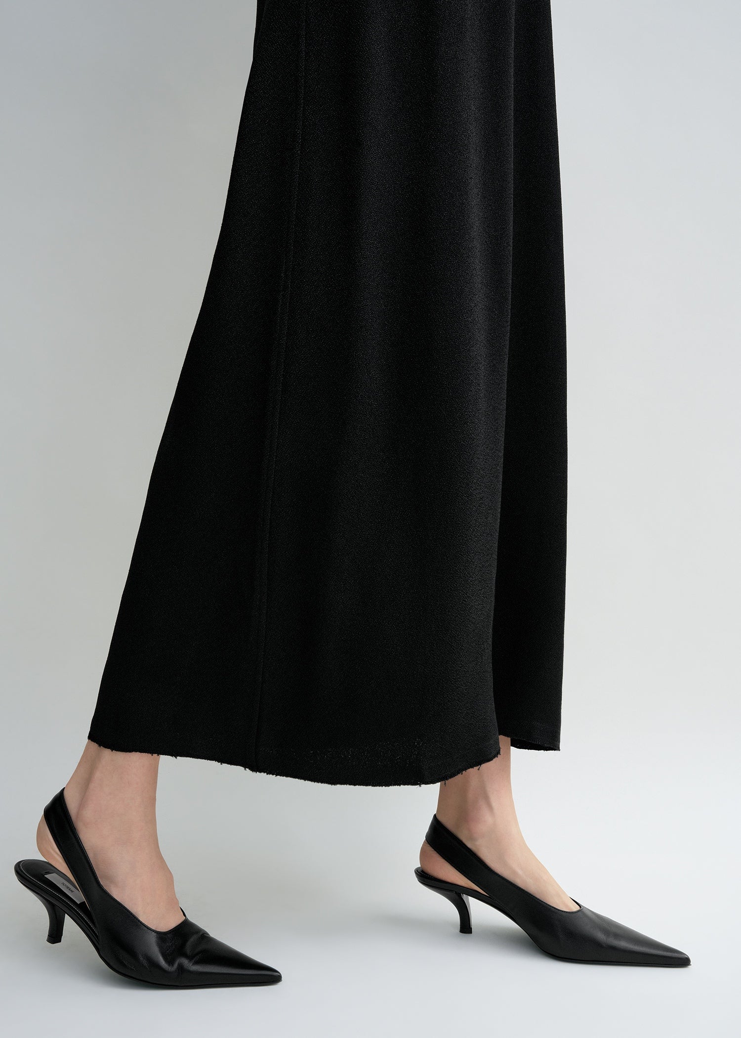 Scoop-neck sablé dress black petite