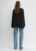 Drawstring cape black
