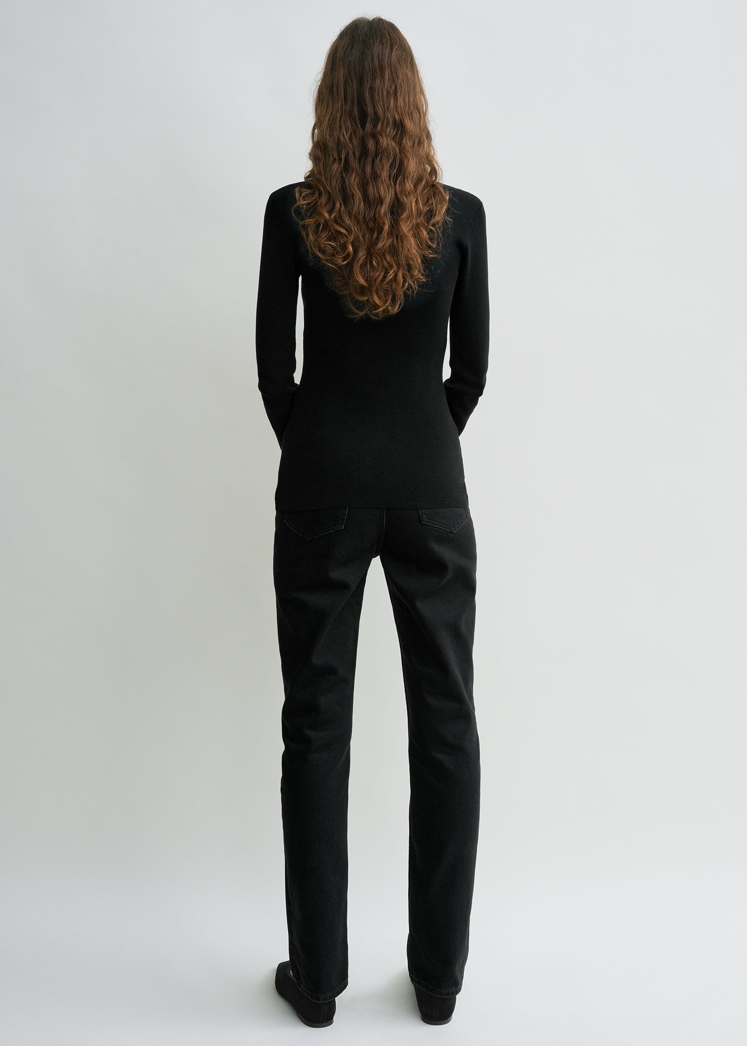 Compact cotton top black – TOTEME