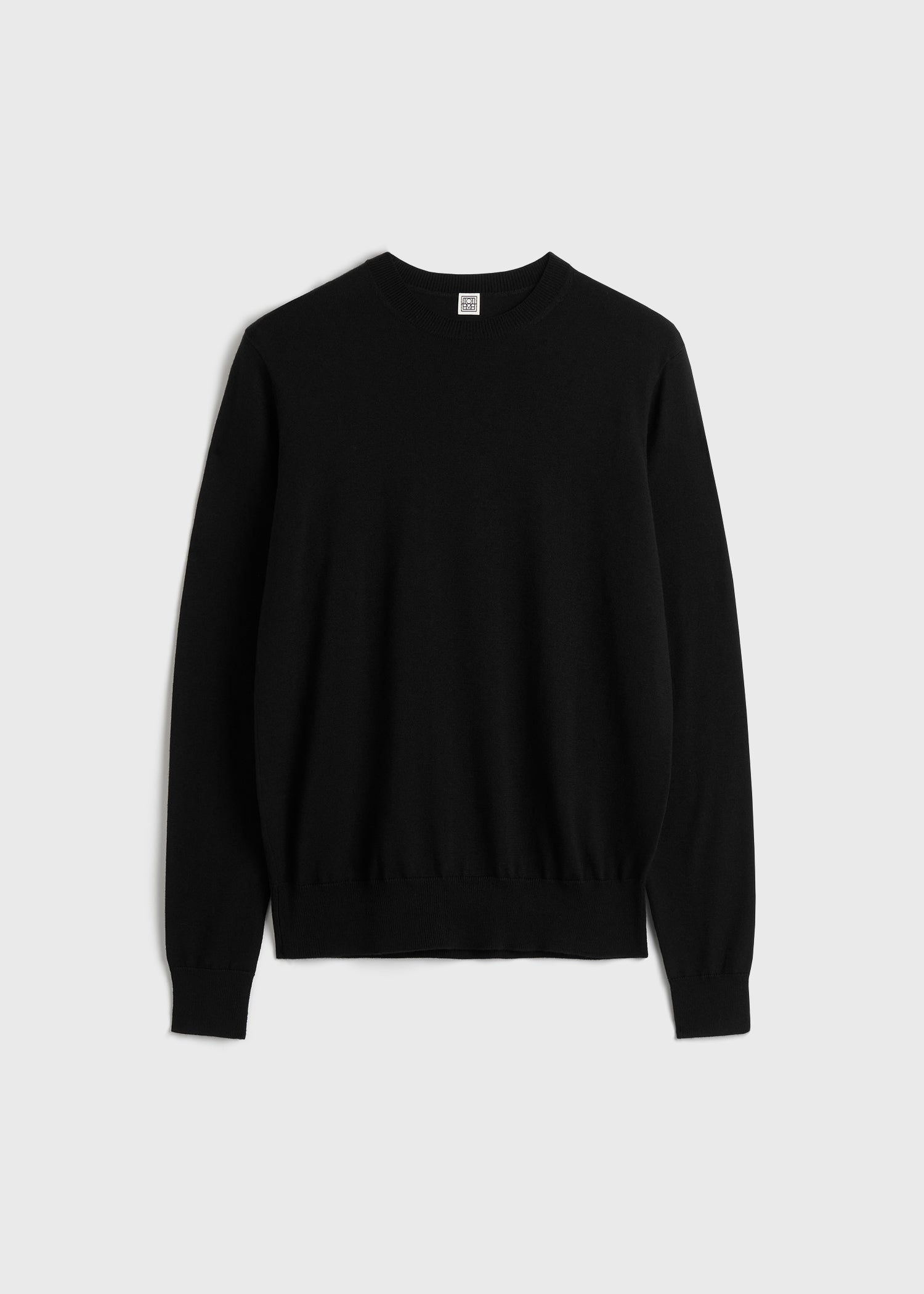 Fine crew knit black