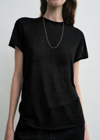 Silk tee black