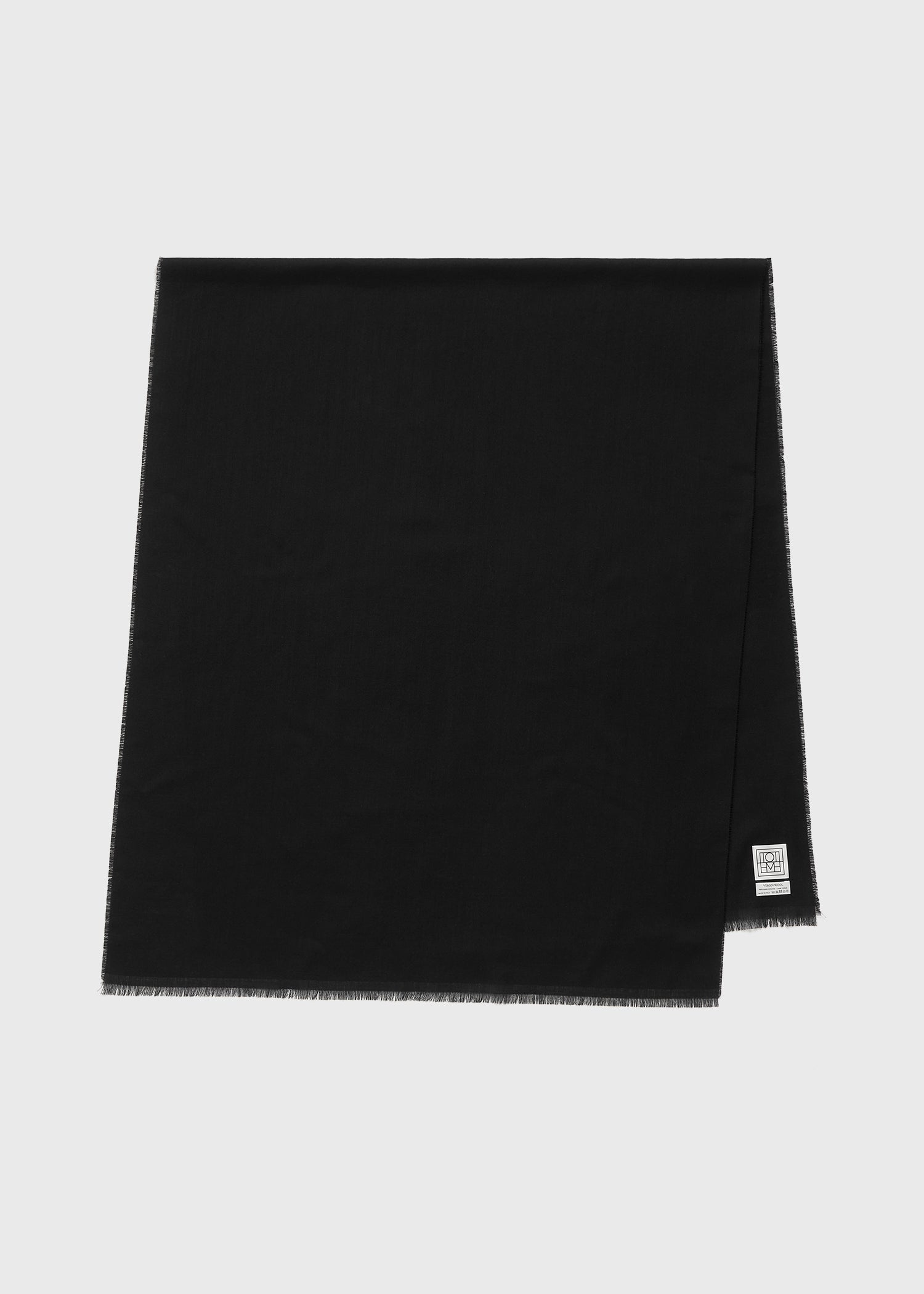 Light wool scarf black